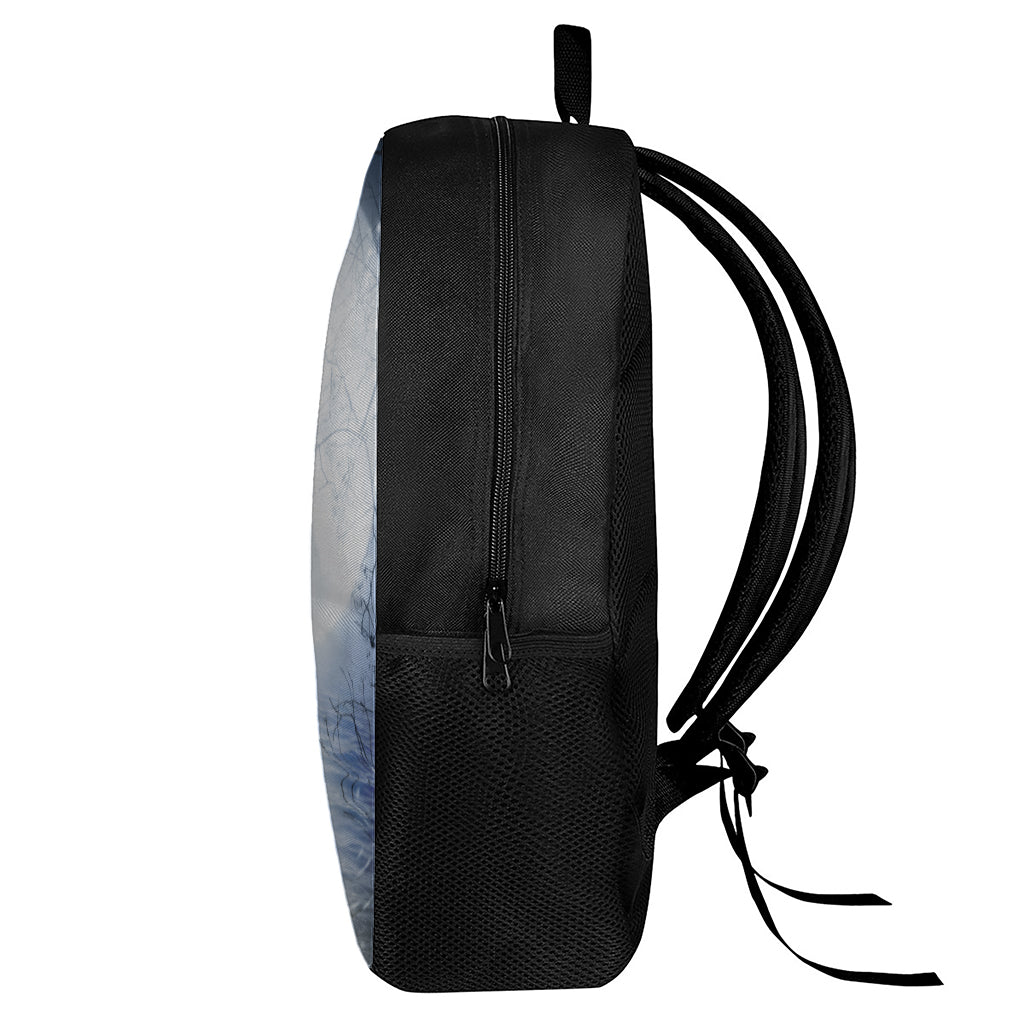 Halloween Moonlight Print 17 Inch Backpack