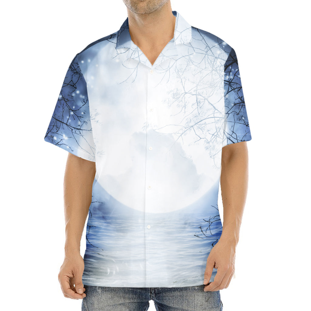 Halloween Moonlight Print Aloha Shirt
