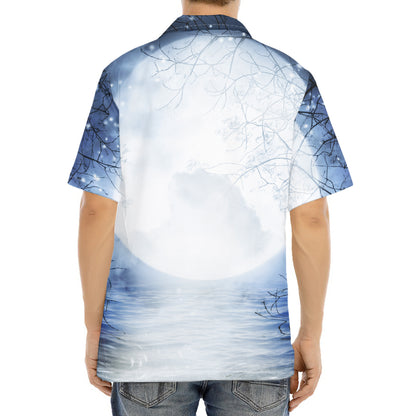 Halloween Moonlight Print Aloha Shirt