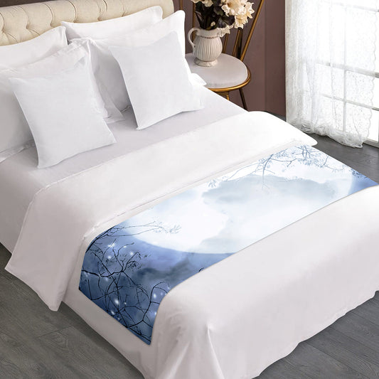 Halloween Moonlight Print Bed Runner