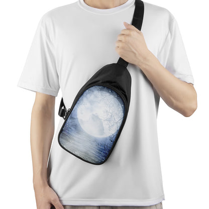 Halloween Moonlight Print Chest Bag