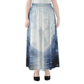 Halloween Moonlight Print Chiffon Maxi Skirt