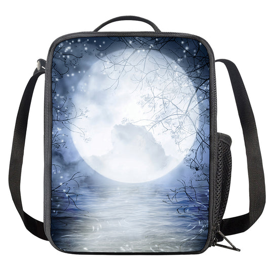 Halloween Moonlight Print Crossbody Lunch Bag