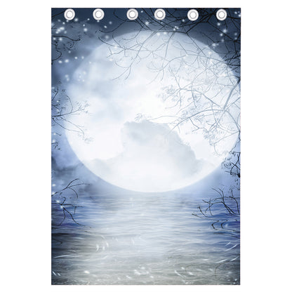 Halloween Moonlight Print Curtain