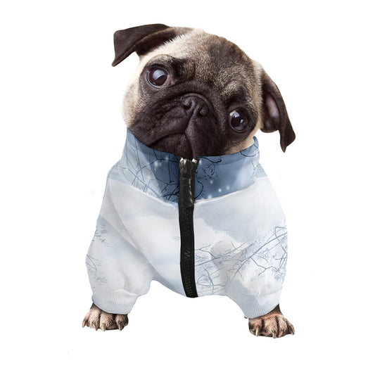 Halloween Moonlight Print Dog Zip Up Jacket