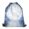 Halloween Moonlight Print Drawstring Bag