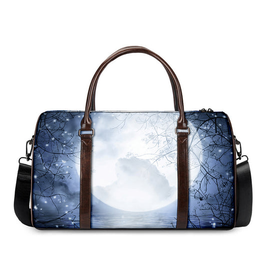 Halloween Moonlight Print Duffle Bag
