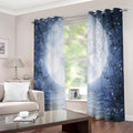 Halloween Moonlight Print Extra Wide Grommet Curtains