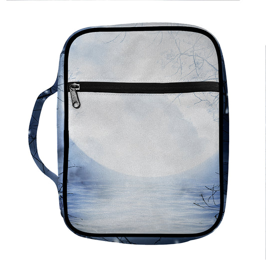Halloween Moonlight Print Front Pocket Bible Bag
