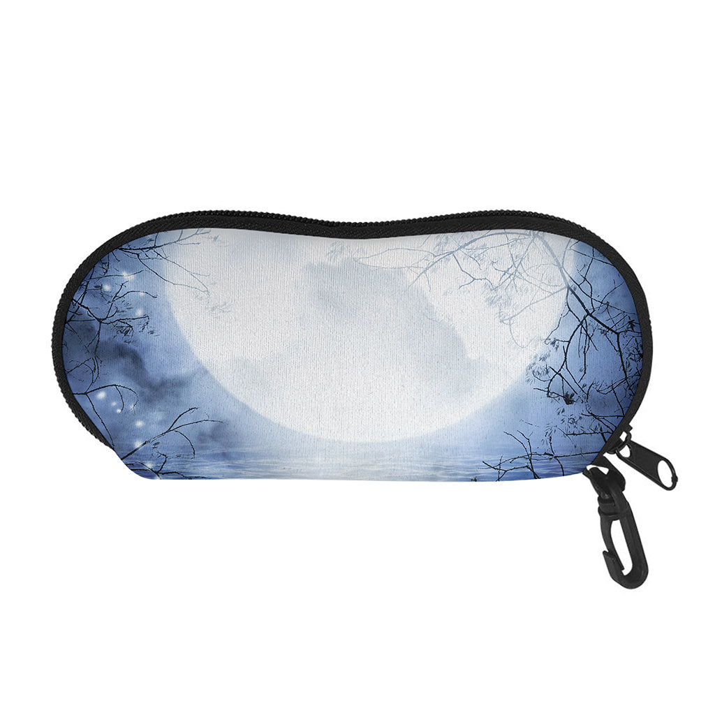 Halloween Moonlight Print Glasses Case