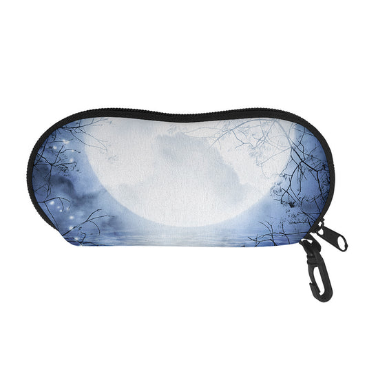 Halloween Moonlight Print Glasses Case