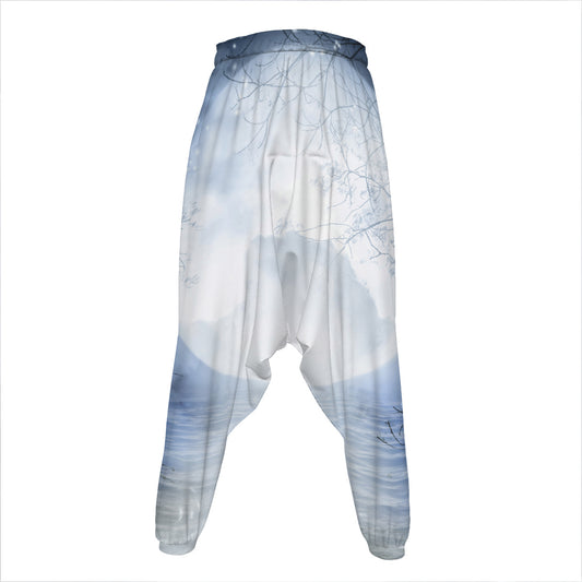 Halloween Moonlight Print Hammer Pants