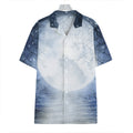 Halloween Moonlight Print Hawaiian Shirt