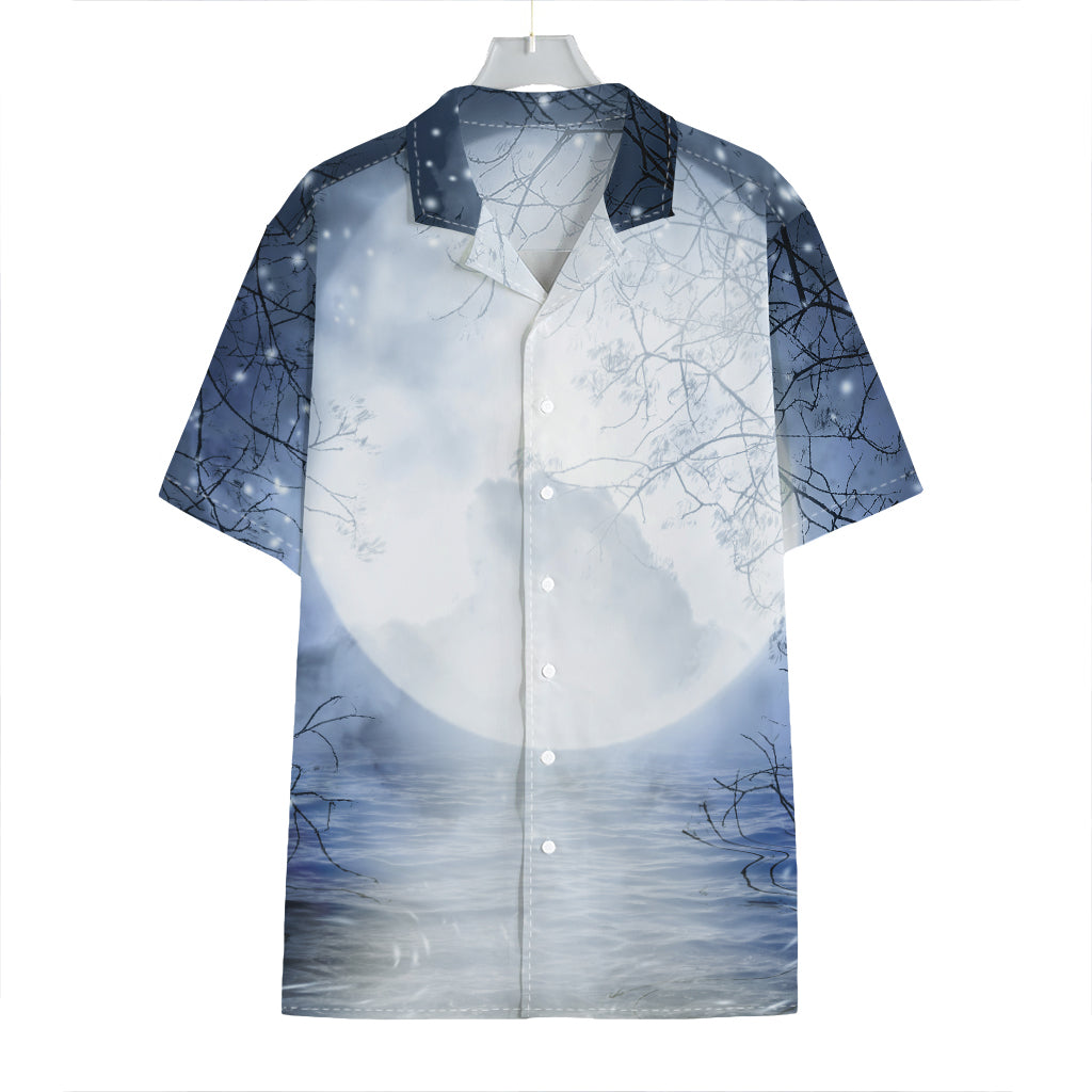 Halloween Moonlight Print Hawaiian Shirt