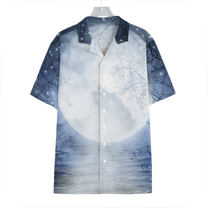 Halloween Moonlight Print Hawaiian Shirt
