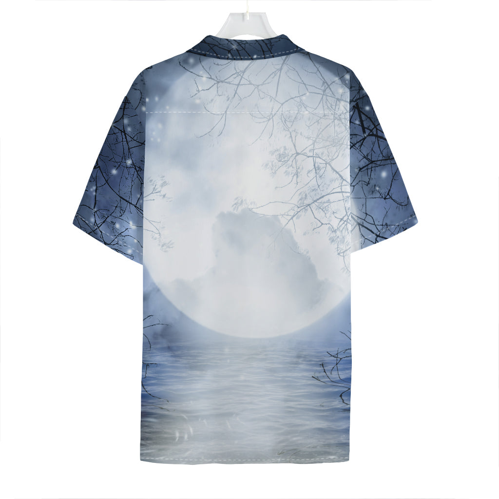 Halloween Moonlight Print Hawaiian Shirt