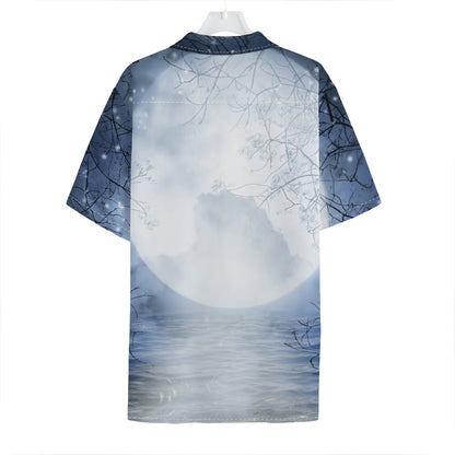 Halloween Moonlight Print Hawaiian Shirt