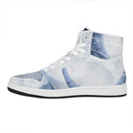 Halloween Moonlight Print High Top Leather Sneakers