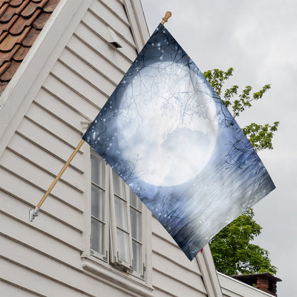 Halloween Moonlight Print House Flag