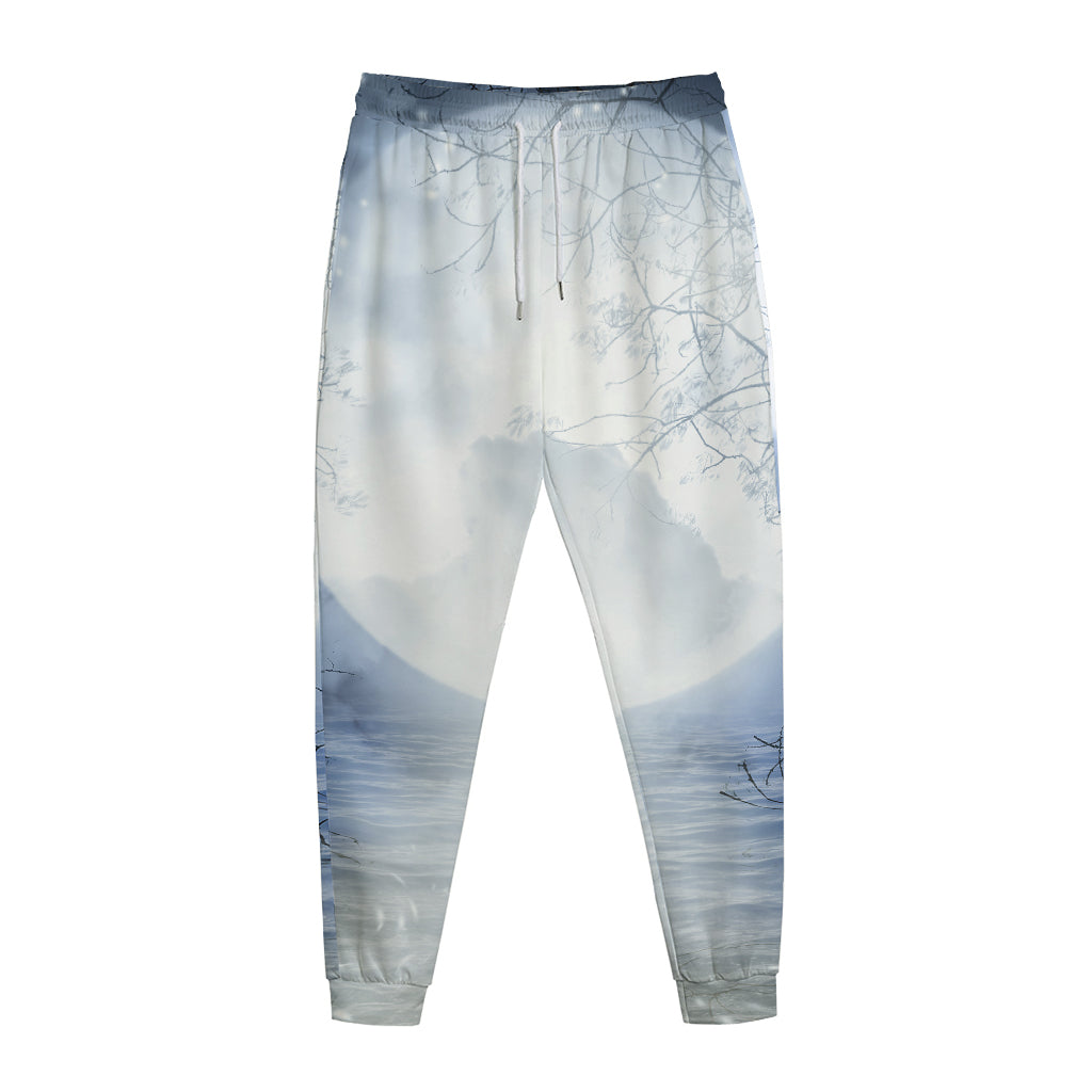 Halloween Moonlight Print Jogger Pants