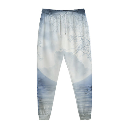 Halloween Moonlight Print Jogger Pants