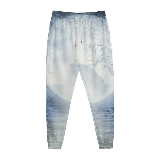 Halloween Moonlight Print Jogger Pants
