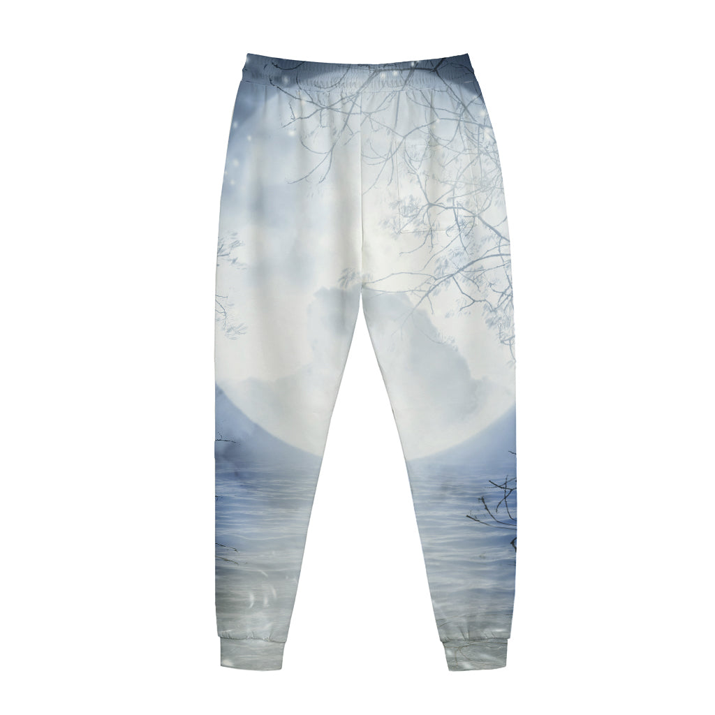 Halloween Moonlight Print Jogger Pants