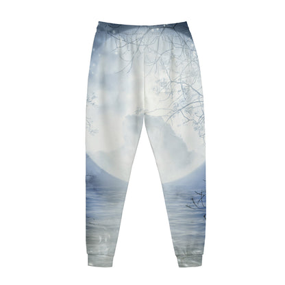 Halloween Moonlight Print Jogger Pants