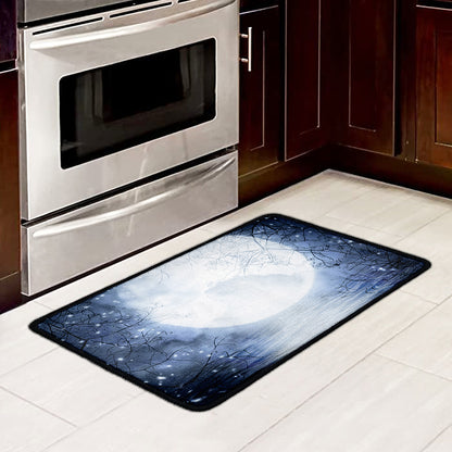 Halloween Moonlight Print Kitchen Mat
