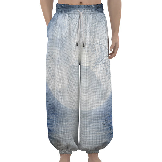 Halloween Moonlight Print Lantern Pants