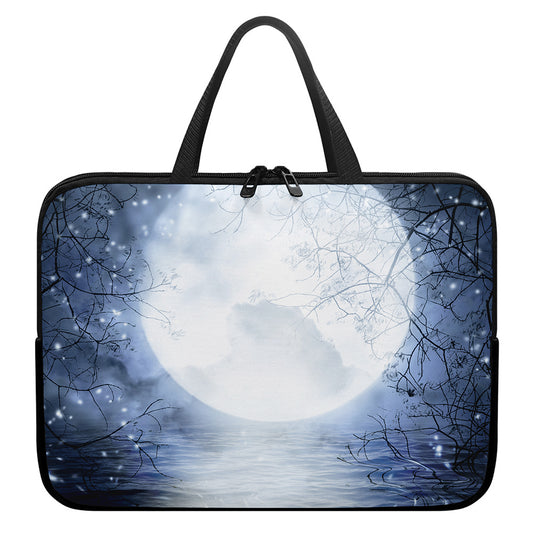 Halloween Moonlight Print Laptop Sleeve With Handle