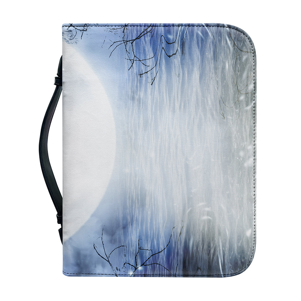 Halloween Moonlight Print Leather Bible Cover