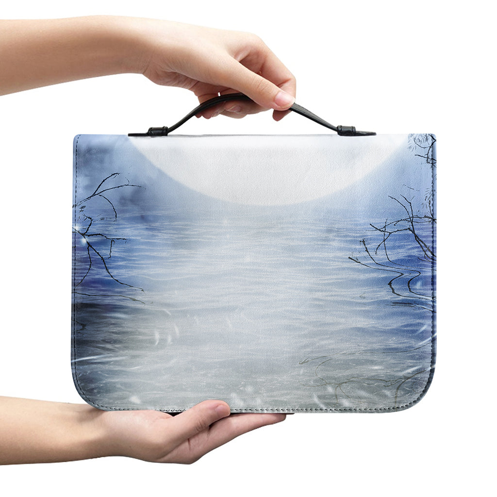 Halloween Moonlight Print Leather Bible Cover