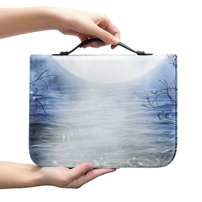 Halloween Moonlight Print Leather Bible Cover