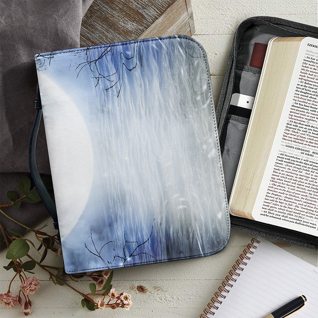 Halloween Moonlight Print Leather Bible Cover