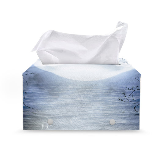 Halloween Moonlight Print Leather Tissue Box Cover