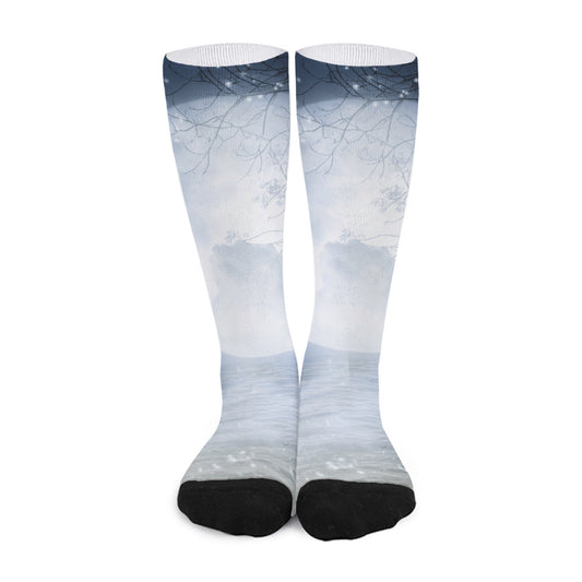 Halloween Moonlight Print Long Socks