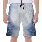 Halloween Moonlight Print Men's Beach Shorts