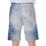 Halloween Moonlight Print Men's Beach Shorts