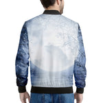 Halloween Moonlight Print Men's Bomber Jacket