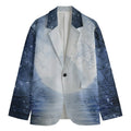 Halloween Moonlight Print Men's Cotton Blazer