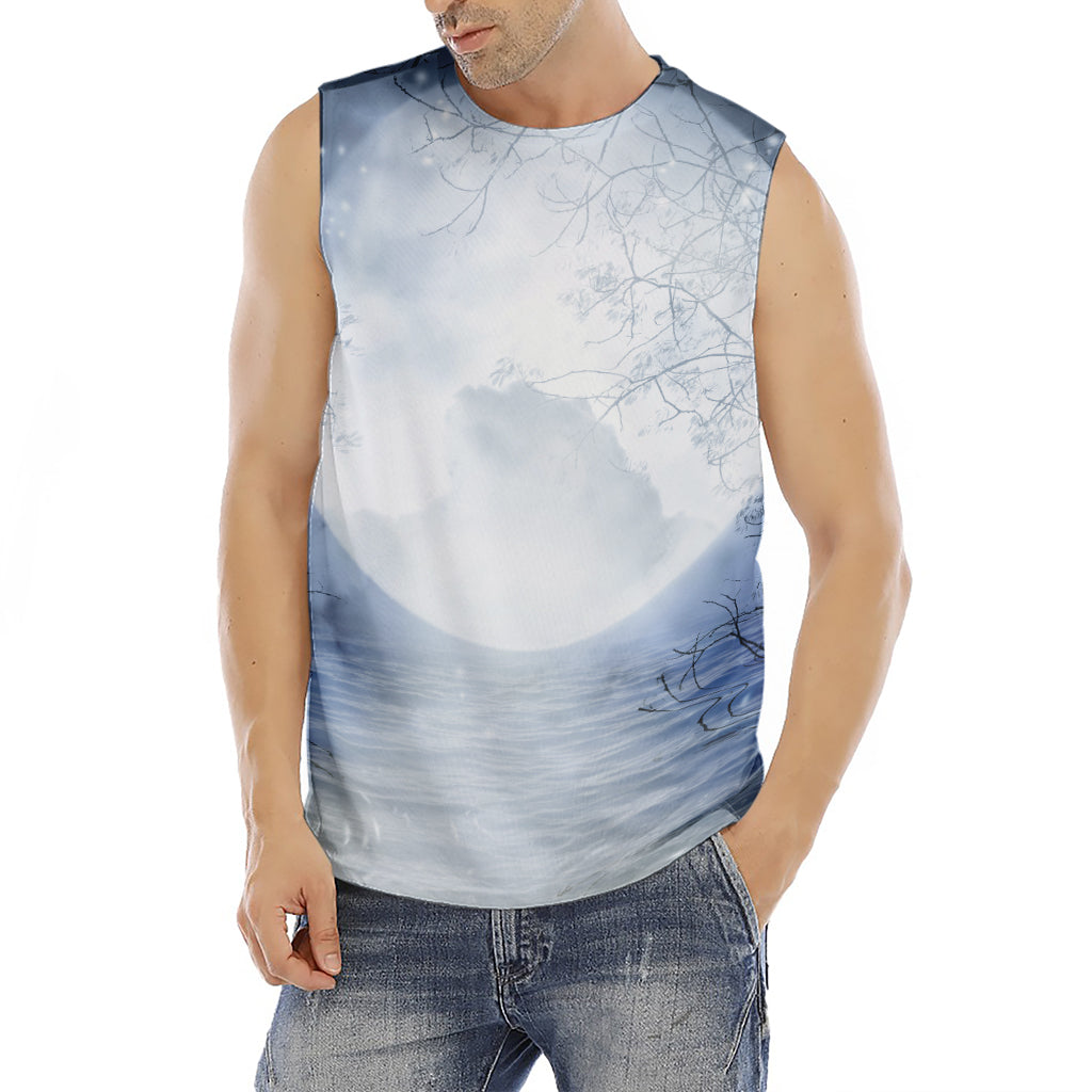 Halloween Moonlight Print Men's Fitness Tank Top