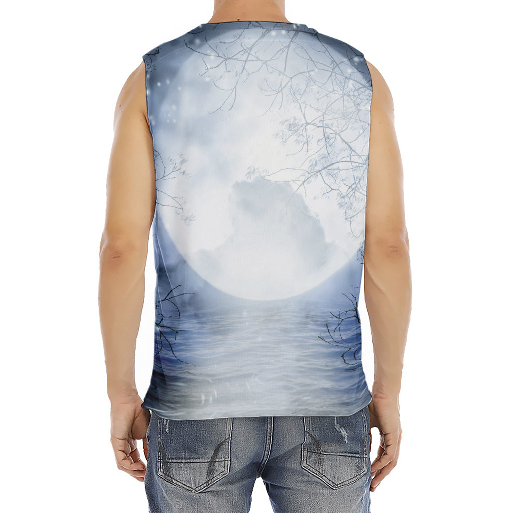 Halloween Moonlight Print Men's Fitness Tank Top