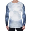 Halloween Moonlight Print Men's Long Sleeve T-Shirt