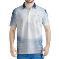 Halloween Moonlight Print Men's Polo Shirt
