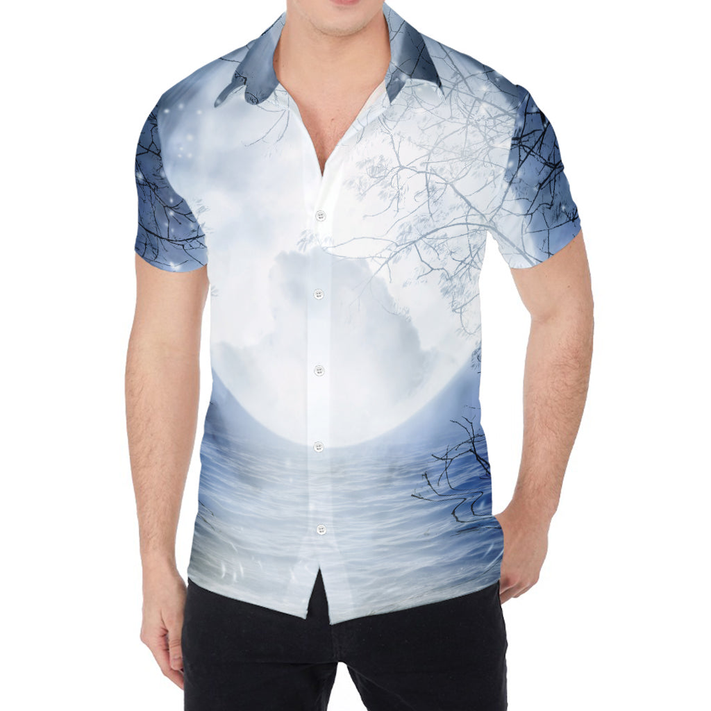 Halloween Moonlight Print Men's Shirt