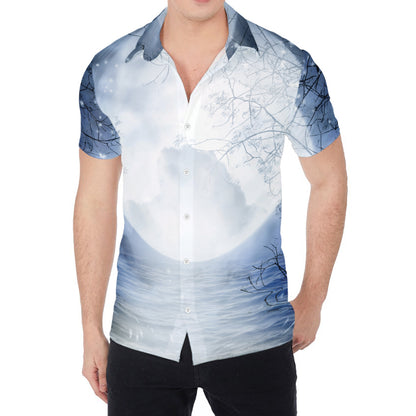 Halloween Moonlight Print Men's Shirt