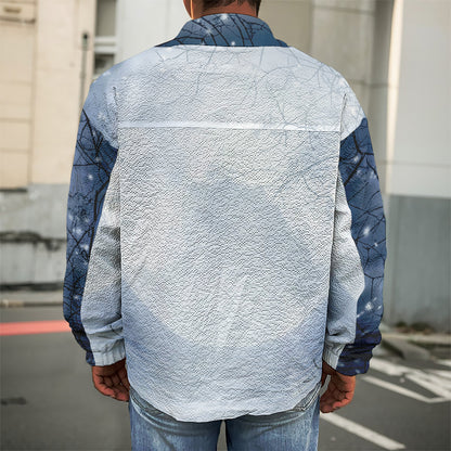 Halloween Moonlight Print Men's Shirt Jacket