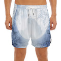 Halloween Moonlight Print Men's Split Running Shorts