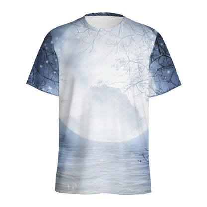 Halloween Moonlight Print Men's Sports T-Shirt
